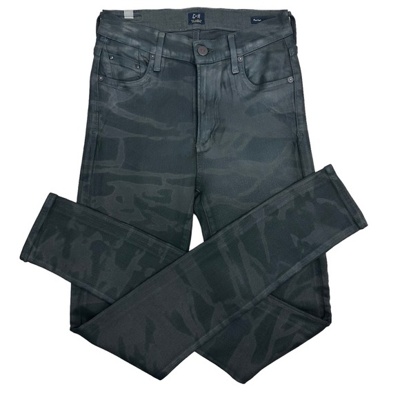 Citizens of Humanity Rocket Highest Skinny Jeans Size 27 Camouflage Camo Waxed 0 - Picture 1 of 16
